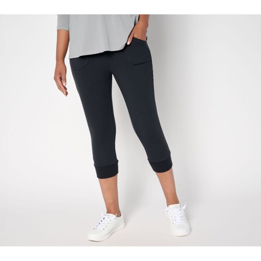 SUNNYLiFE Women's Petite Pants P2XS Knit Capri Black